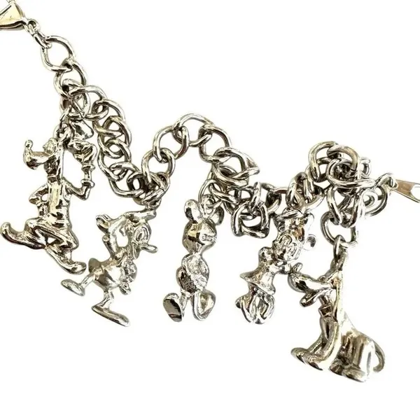 Silver tone Disney charm bracelet - Image 8