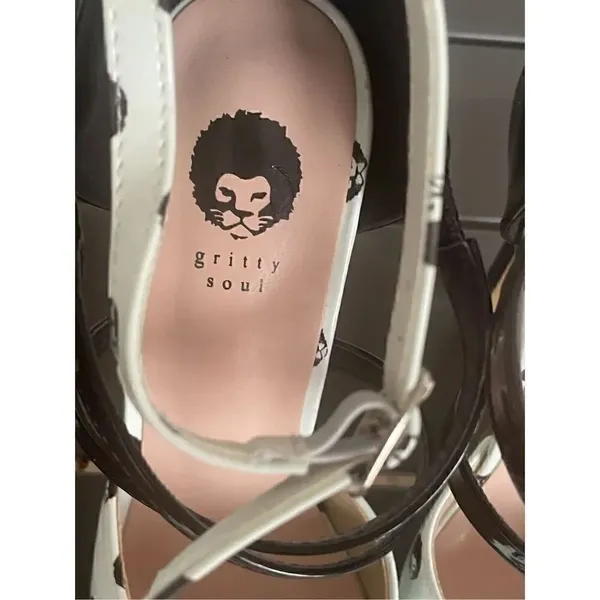 New Gritty Soul - The Griddy Dot Heel Shoe Black /White Size 6 - Image 8