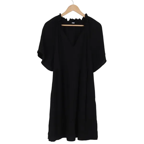 Old Navy Mens Black Gauze Ruffle V-Neck Flutter Sleeve Mini Dress Size M - Image 2