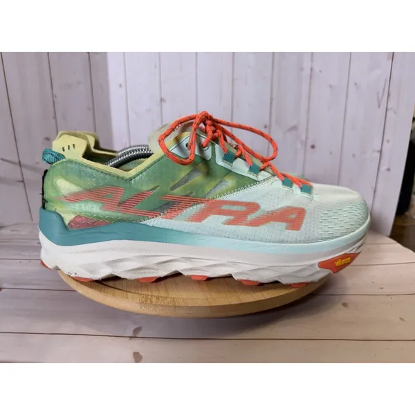 Altra Mont Blanc Women's 12 Mint Green Coral Trail Running Shoes Vibram Hike - Image 8