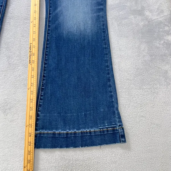 Lane Bryant Flex Magic Waistband Mid Rise Flare Jeans Plus Size 14‎ Blue Stretch - Image 7