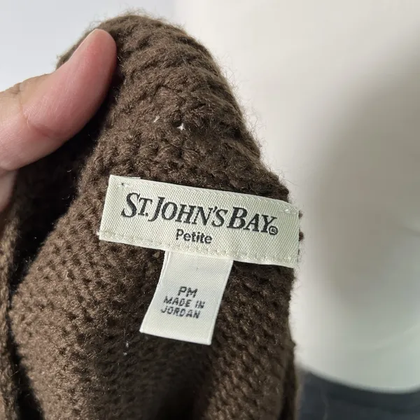 American Vintage Y2K Vintage Brown Knit Milkmaid 3 Button Cardigan Sweater Womens Medium‎ - Image 5