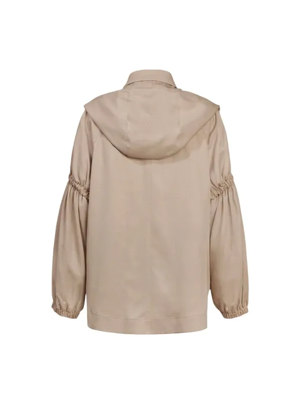AllSaints Cherry Jacket in Barley Beige Hooded Zip Front S All Saints - Image 2