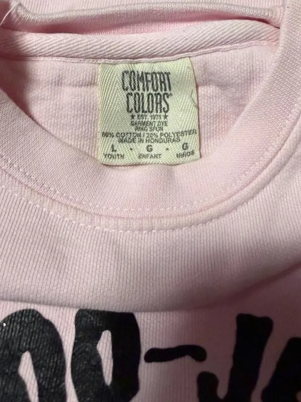 Comfort Colors Light Pink Ghost Graphic Crewneck Sweatshirt - Image 3