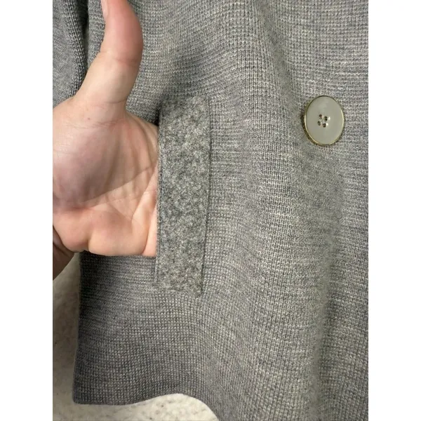 J Crew Jacket Womens Small Gray‎ Wool Double Breasted Peacoat Button Closure Gray - Image 7