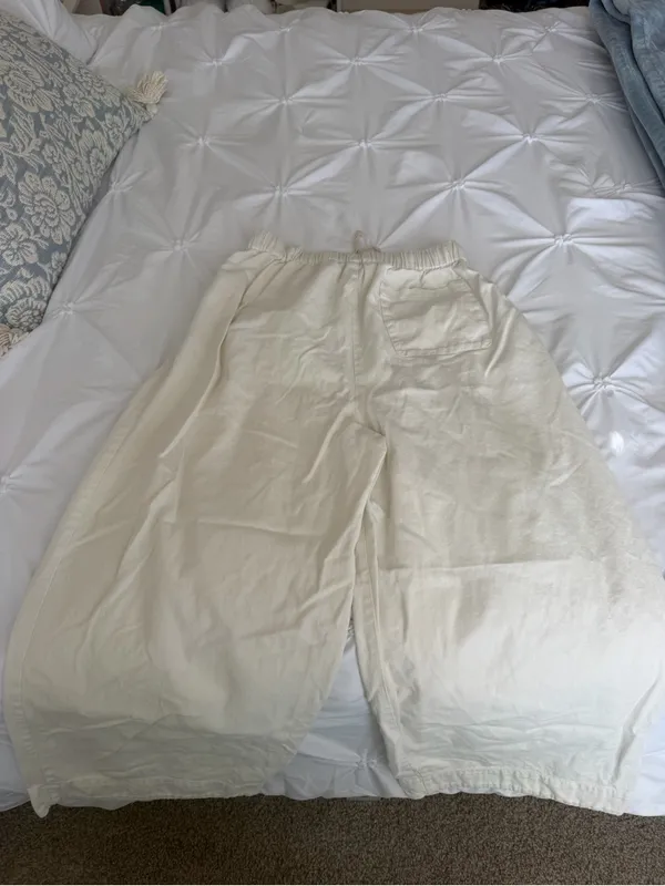 Free People Wide-Leg Pants in Cream - Image 2