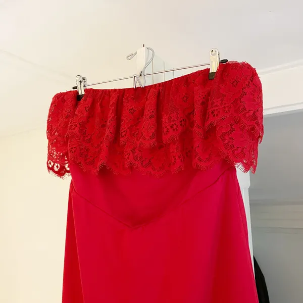 Lovers + Friends / Revolve Sylvia Strapless Gown in Flame Scarlet NWOT - Image 10