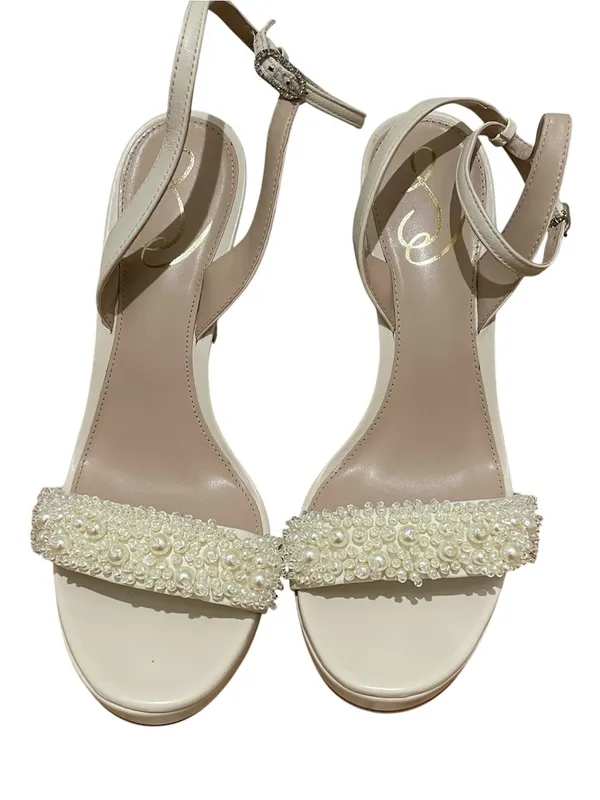 Sam Edelman Jade Perla Ivory Pearl Bridal Platform Heels Women’s Size 9.5 - Image 7