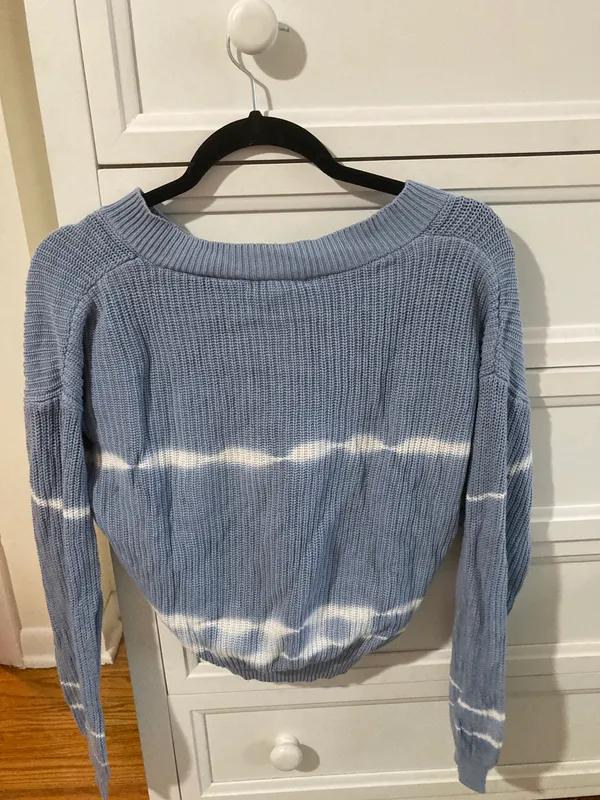 Its Our Time Blue Cropped Sweater - Image 2