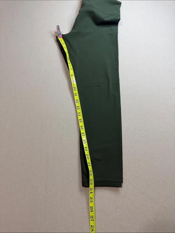 Zyia High-Waist Forest Green Leggings with Subtle Logo - Image 7