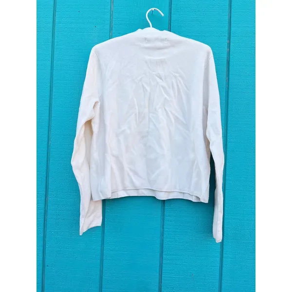 MNG Mango Womens White Mock Neck Long Sleeve Fine Knit Sweater‎ Size M - Image 6