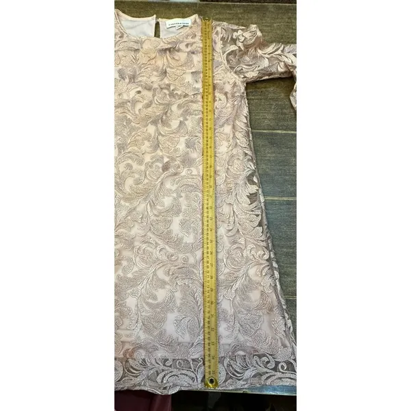 NWT Caroline Rose Size XS Bella Soiree Bell Sleeve Swing Dress ‎ $448 New Lace - Image 9