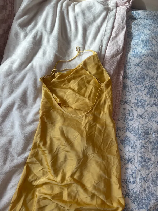 commense yellow long slit dress - Image 2