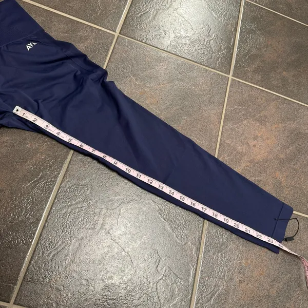 AYBL Empower Seamless Pull On Leggings Navy Blue Large Workout Fitness Gym NWOT - Image 11