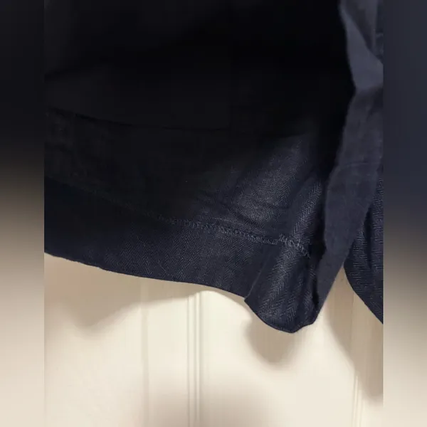 *J. Crew Women's Navy 100% Linen Size Small Summer Shorts - Image 7