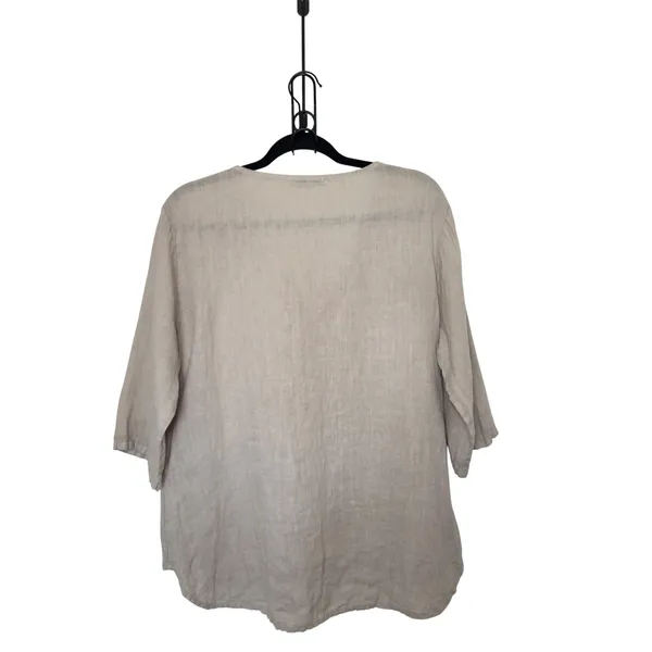 Orange Amore Made In Italy Small V Neck Top Langelook Old Money Cottagecore Top - Image 2