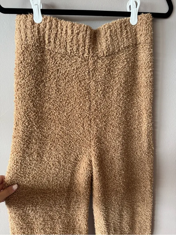 Skims Women’s Teddy Bouclé Cozy Knit Pants in Camel Size Small/Medium - Image 6