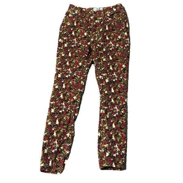 Free People We The Free Women Size 26 Sun Chaser Floral High Rise Corduroy Pants - Image 4