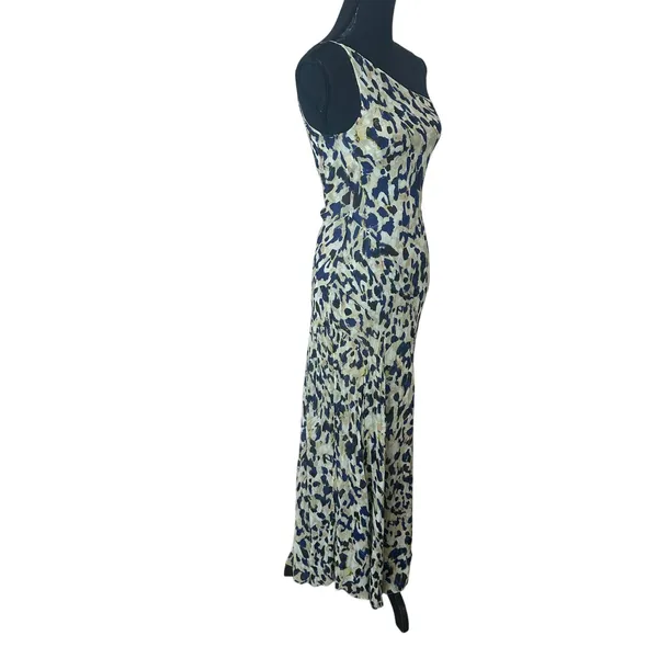 Shona Joy Leopard Chiffon Gown SIZE 4 One Shoulder Dress Formal Designer $480 - Image 10