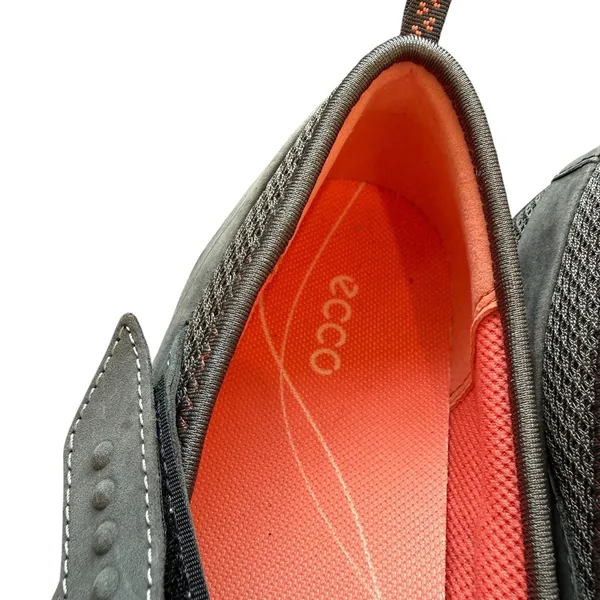 ECCO Mary Jane Sneakers Womens 38 Gray Coral Nubuck Mesh Walking Sport Flats - Image 8