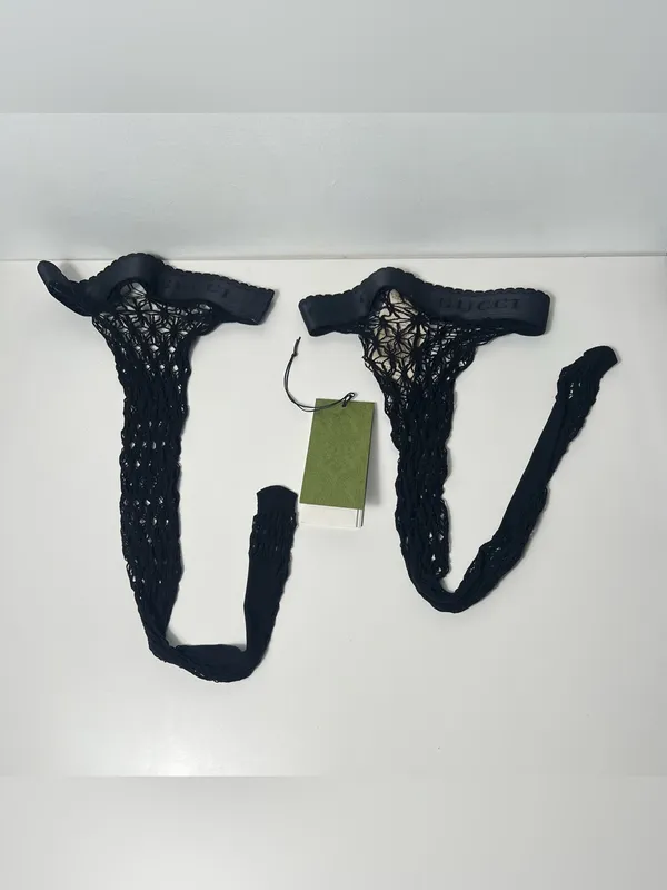 Gucci Diamond Motif Logo Knit Pantyhose Stockings Hosiery Socks - Image 5