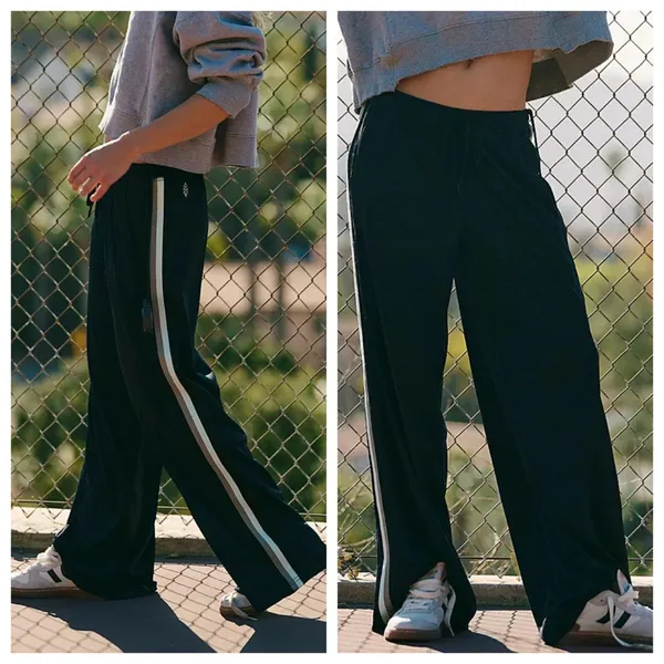Free People Movement Black One On One Mesh Pants Size Large NWT $98 retail rare - Image 3