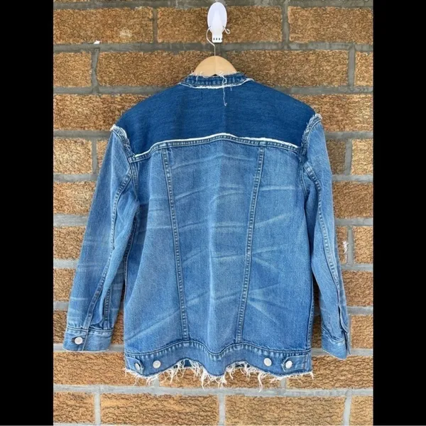 Madewell oversize jean jacket small - Image 7