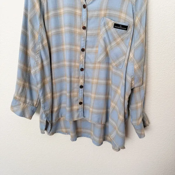 [Urban Outfitters] BDG Brendan Oversized Blue Flannel Plaid Shirt Size Medium M - Image 6