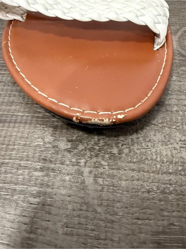 White and Brown Sandals Size 11 - Image 3