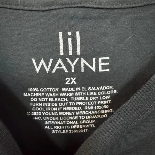 Lil Wayne Young Money CEO Best Rapper Alive Hip Hop Tee 2X - Image 4