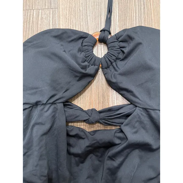 Dippin Daisys Wave Rider One Piece‎ Black Cutout Halter Swimsuit D1906JRMSC M - Image 4