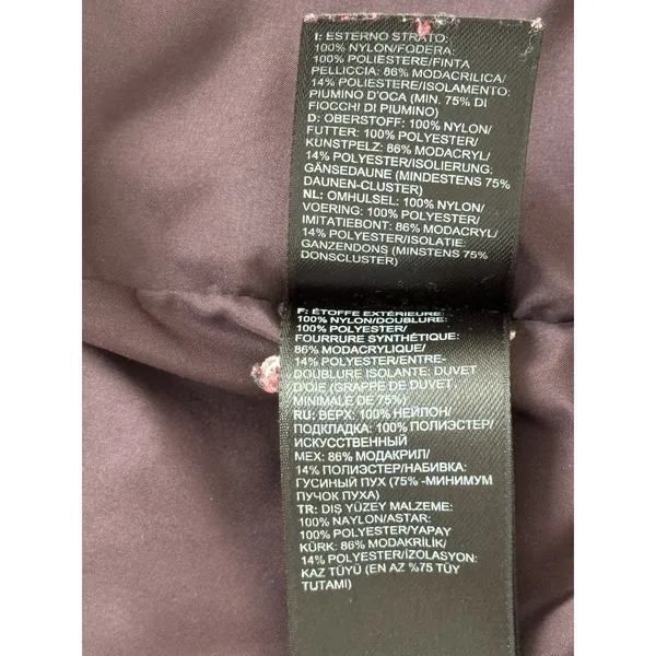 The North Face Puffer Jacket Hooded Womens Small Purple Hooded Goose‎ Down Coat - Image 4