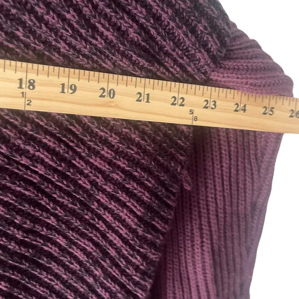 Lisa Rinna Collection Women Large Red‎ Maroon Wrap Cardigan Chunky Sweater - Image 9