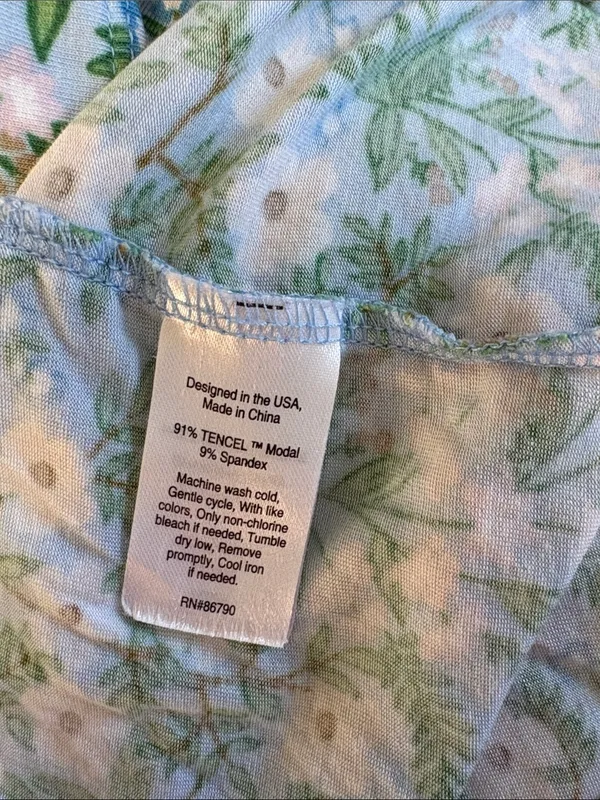 Rifle Paper Co. Green and White Floral Long Sleeve‎ Pajama Set Pants Shirt XL - Image 4
