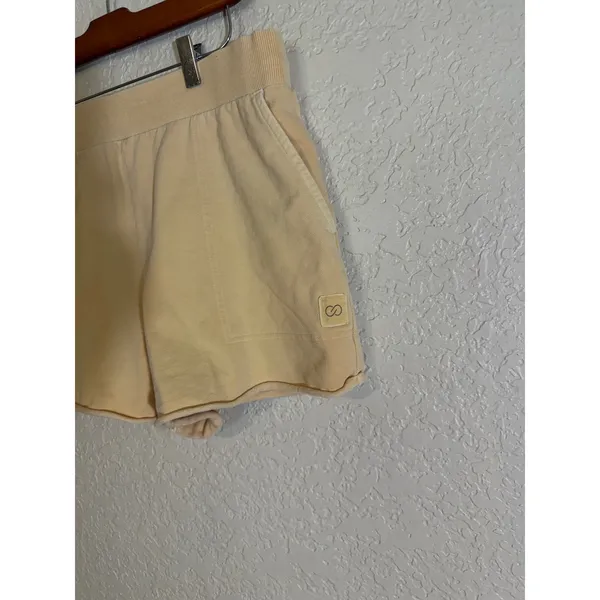 CALIA Shorts Yellow L‎ Womens Cotton Knit Lounge Activewear - Image 5