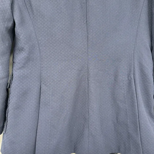 Allen ABS Womens Blazer 4 Blue Business Professional Office Artsy Lined Jacket - Image 9