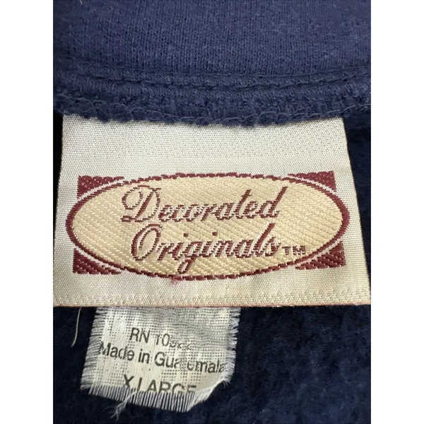 VTG Decorated Originals Teddy‎ Bear Fleece Navy XL Jacket with Embroidery Retro - Image 6