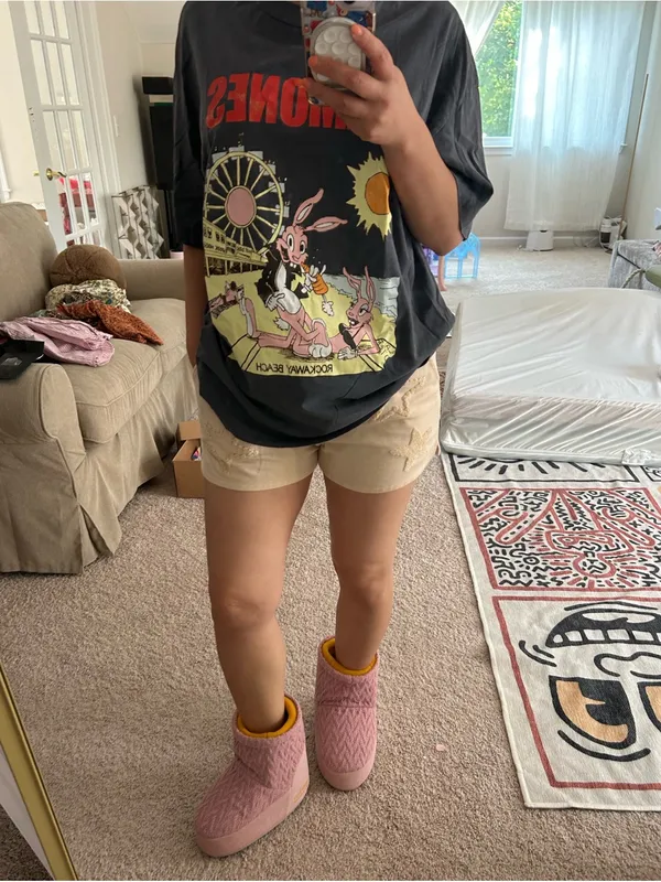 H&M Ramones funny graphic tee. L Gray Size L - Image 7