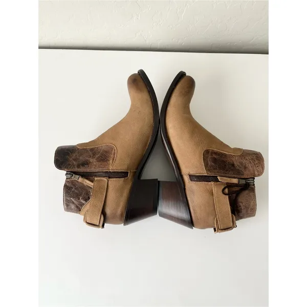 J.B. Dillon leather leather distressed western ankle boots NEW 10 - Image 6