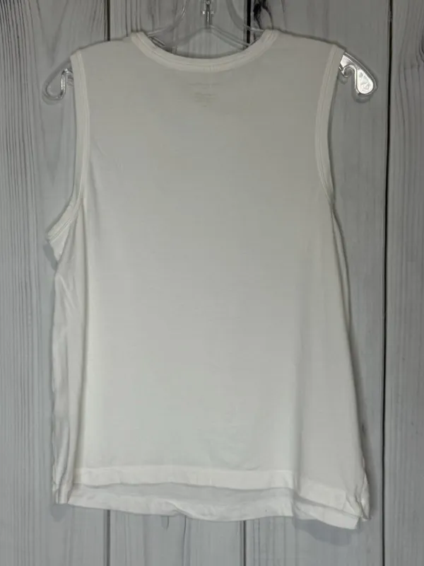 Banana Republic Timeless Sleeveless Tank White Sz L Super Soft - Image 3