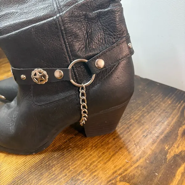 Dingo‎ Black Slouchy Western Boots Size 5 - Image 3