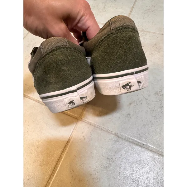 Vans Ward Low‎ Top Olive Green Suede Canvas Sneakers Womens 7 500714 - Image 5
