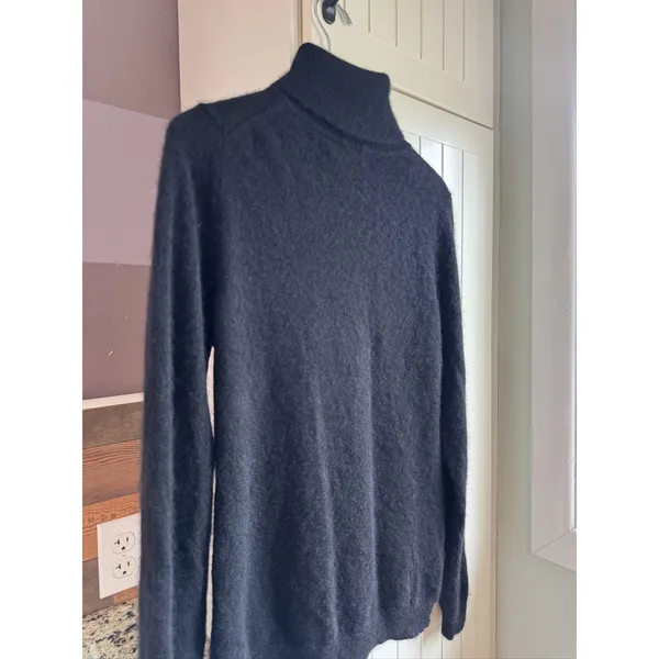 Charter Club Luxury Cashmere Turtleneck Sweater Women M Black Pullover - Image 4