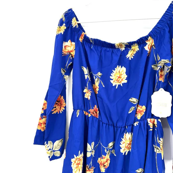 NWT‎ Altar'd State size medium blue floral dress - Image 3