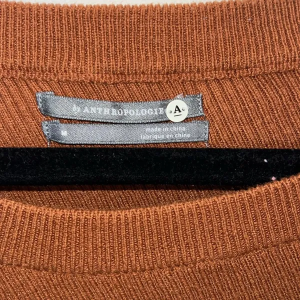 Anthropologie Vanessa Knit Poncho Sweater Rust‎ Medium Cozy Boho EUC - Image 5