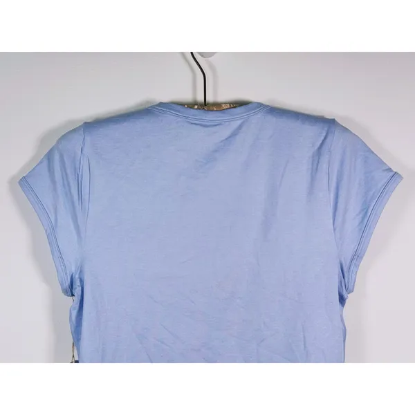 NWT Vuori Halo Baby Tee Womens Large Soft Sky Heather Blue Athletic Gym Lounge - Image 6