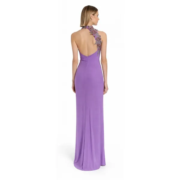NWT Ieena for Mac Duggal 2227 Lilac Lavender One-Shoulder‎ Beaded Gown Sz 2 - Image 3