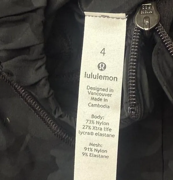 Lululemon black camo jacket Size 4 it also has an opening for a ponytail in the hood. Fantastic condition #athleisure #camouflage #lululemon - Image 3