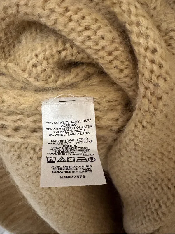 Ann Taylor Wool Blend Mockneck Sweater in Camel - Image 5