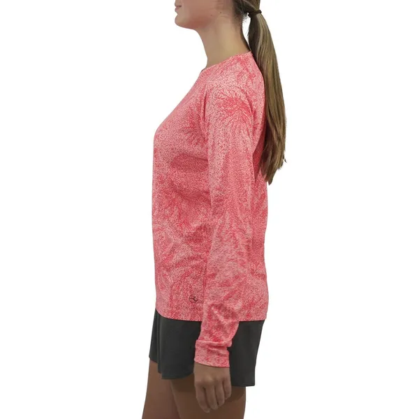 Reel Life Womens T-Shirt Size S Coral Long Sleeve UV Fishing Active Relaxed Fit - Image 3